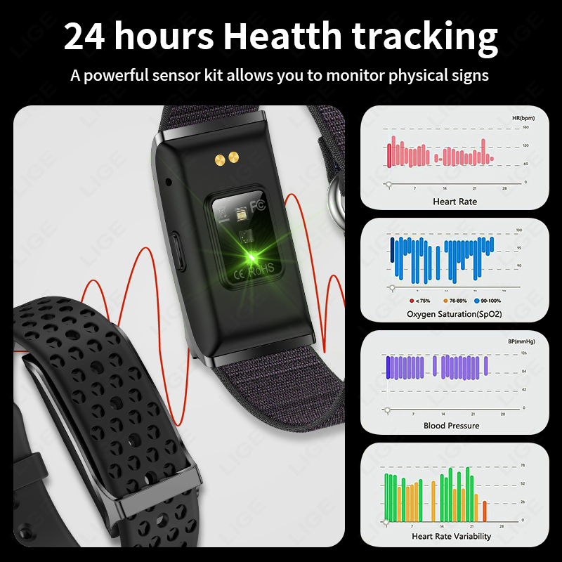 LIGE 100+ Sport Fitness Tracke - огляд і ціна Blood Pressure Monitor