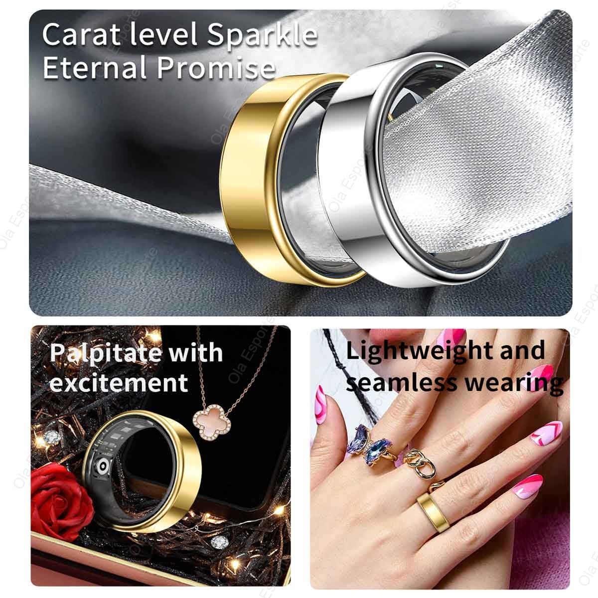 Titanium Alloy Smart Ring, Hea - огляд і ціна Blood Pressure Monitor